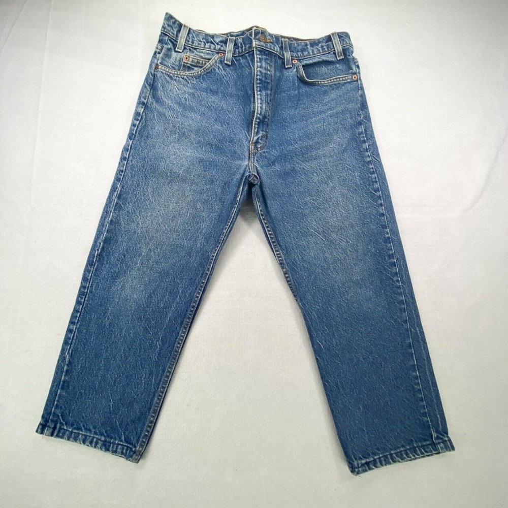Vintage Levis 505 Jean 36x30 Blue Straight Leg Regular Fit Medium Wash Casual
